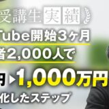 【マーケ講座受講生実績】YouTube開始3ヶ月で0→1,000万達成！【おさる×神楽】